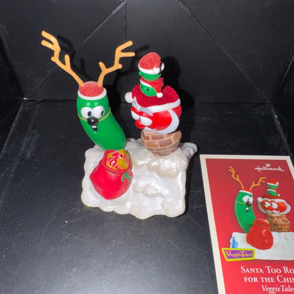 Hallmark VeggieTales Santa Too Round for the Chimney 2002 Keepsake Ornament Box